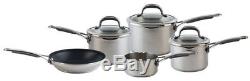 Meyer Select Stainless Steel 5 Piece Induction Cookware Set Draining Glass Lids