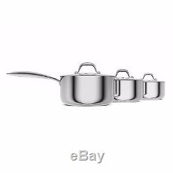 Morphy Richards 3 PC 16/18/ 20cm Professional Stainless Steel Pan Set 79812