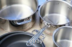 NEW $1799 All-Clad Copper Core 10-Piece Cookware Set Pot With Nonstick Pan