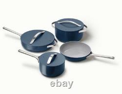 NEW Caraway 7-Piece Cookware Set Non-stick Ceramic Coated Non-Toxic Navy Blue