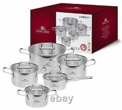 NEW Gerlach AMBIENTE Set of 10Pcs Cookware Stewpots UK BASED Next Day Delivery