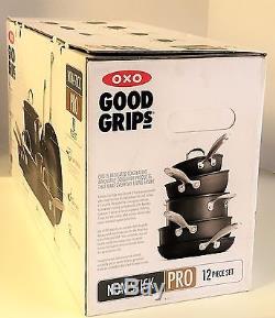 NEW OXO Good Grips Pro Nonstick 12-Piece Cookware Set (MISSING CASSEROLE PAN)