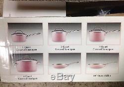 NEW PINK Farberware Pots & Pan Set(breast cancer Cuisinart Kitchen Aid)cook ware