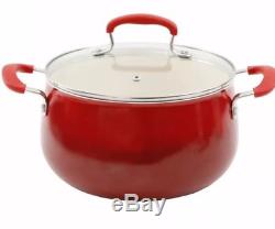 NEW The Pioneer Woman 17 Piece Cookware Set Dutch Oven Cast Iron Pan RED