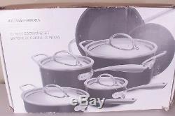 NIB 10pc Williams Sonoma Hard Anodized Copper Core nonstick cookware set pan pot