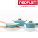 NeoflamRETRO 3-Piece Ceramic Nonstick Cookware Set Two handle 2 pot, 1 Pan