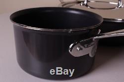 New 10pc Williams Sonoma Hard Anodized Copper Core nonstick cookware set pan pot