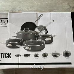 New ALL-CLAD Hard Anodized HA1 Nonstick 10 Piece Cookware High Quality W1063