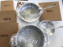 New All Clad 7 Piece Stainless steel Pots/Pans Set