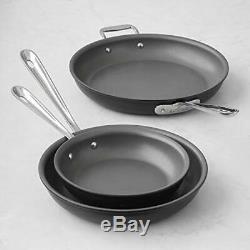 New. All-Clad NS1 Nonstick Induction 3-Piece Fry Pan Set