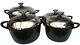New Cookware DIE CASTING with MARBLE COATING 4 Piece Set cooking pot Casserole