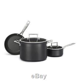 New KitchenAid Nonstick Hard-Anodized 5-Piece Cookware Pots &Pans Set KCH2S5AKM