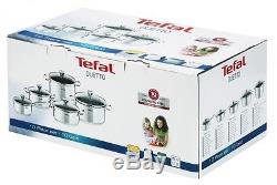 New Tefal Duetto Stainless Steel Kitchen 10 pcs set lid pots bestseller