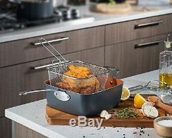 Non Stick 15 piece Copper Cookware Pots and Pans Set for Home Kitchen Cooking