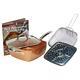 Non Stick Cooking Set Tristar Products 5 Piece Chef Pan with Glass Lid, Copper
