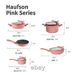 Non Stick Cooking Set Works with Induction hob PFOA Free Non-Stick Haufson