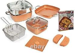 Non-Stick Cookware Set, Caseserole Pots, Pans, and Accessories 12-Piece Set