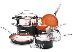Non Stick Kitchen Cookware Set Fry Pans Stock Pots Skillets Lids Cooking 15 Pcs