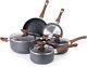 Non Stick Pots and Pans Set Induction Hob Pot Set 8pcs Kitchen Cookware