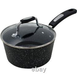 Non stick 5 Piece Saucepan pots frying pan Cookware kitchen Set