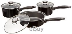 Nonstick 7-Piece Pots And Pans Stainless Steel Cookware Set Cooking Kitchen Redv