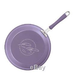 Nonstick Cookware Set 12 PC Rachel Ray Pots Pans Kitchen Enamel Cooking Purple