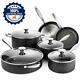 Nonstick Cookware Set Induction, 10 Piece Stone-Derived Cooking Pots and Pans