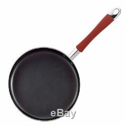 Nonstick Cookware Set Kitchen Frying Pans Pots Durable Aluminum Cranberry Red
