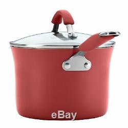 Nonstick Cookware Set Kitchen Frying Pans Pots Durable Aluminum Cranberry Red