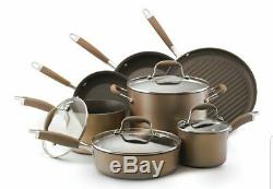 Nonstick Cookware Set, Kitchen Tools Cooking Pots Pans 11-Piece Bronze brand NEW