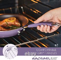 Nonstick Cookware Set Rachel Ray Pots Pans Kitchen Enamel Cooking Purple 12 Pcs