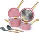 Nonstick Cookware Sets, 8 Piece Pots and Pans Set, Granite Stone Cookware Non St