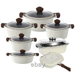 Original Granite cookware set non stick aluminum 6 cooking pots and 1 pan set