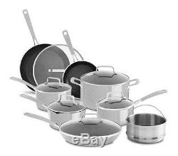 PFOA-Free Nonstick 14-Piece Stainless Pots Pans Skillets Cookware Cooking Set
