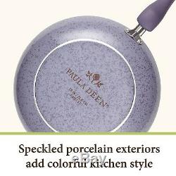 Paula Deen 13064 Signature Nonstick Cookware Pots and Pans Set, 15 Piece, Lavend