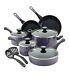 Paula Deen Nonstick Cookware Pots and Pans Set, 12 Piece, Lavender