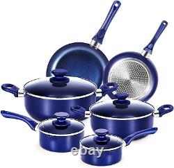 Pots and Pans Set, Aluminum Cookware Set, Nonstick Ceramic Coating, Fry Pan, Stoc