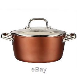 Pots and Pans Set Cooksmark Ceramic Cookware Copper Finish Nonstick and Dis