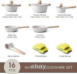 Pots and Pans Set Non-Stick Cookware Sets, Granite Nonstick Pots and Pans Set