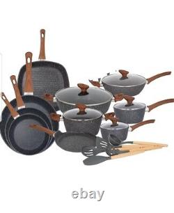 Pots and Pans Set Non Stick Induction Hob Pot Sets 35pcs Kitchen Cookware