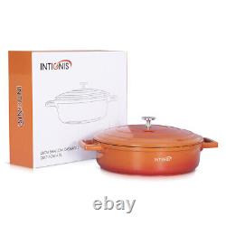 Pots and Pans Set of 3, Casserole Dishes with Lids Ovenproof, Non Stick Orange