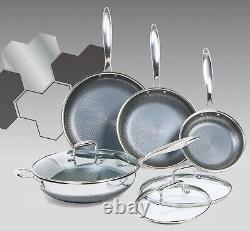 Pots and pans set, non stick, 7 piece set, pro steel fusion cookware, frying pa