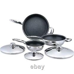 Precise Heat 6pc High-Quality, Heavy-Gauge Stainless Steel Non-Stick Skillet Set
