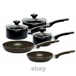 Prestige 10033 Everyday Aluminium Straining Saucepan Set Cookware Pan Set Of 5