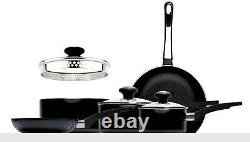 Prestige 10033 Everyday Aluminium Straining Saucepan Set Cookware Pan Set Of 5