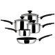 Prestige Cookware Set in Stainless Steel Dishwasher Safe Fry Pans Pack of 5