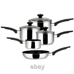 Prestige Cookware Set in Stainless Steel Dishwasher Safe Pans Pack of 5