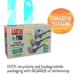 Prestige Earth Pan 3 Piece Saucepan Set Eco Friendly Induction Hob Pan Set