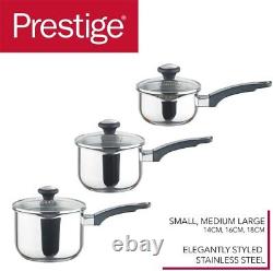 Prestige Everyday Pots and Pans Set 5 Piece Straining Pan Set Non Stick- 70106
