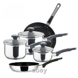 Prestige Everyday Pots and Pans Set Non Stick Cookware Straining Pan Pack of 5